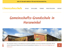 Tablet Screenshot of loewenzahnschule-harsewinkel.de